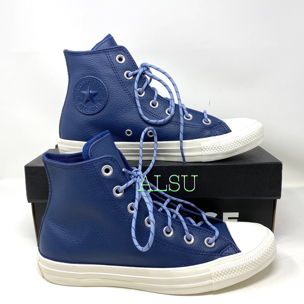 Converse Ctas High Top Leather Navy men’s Sneakers - Picture 2 of 10